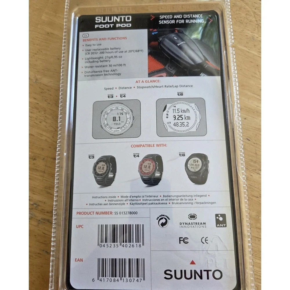 Suunto Foot Pod Sensor Running SS 013278000 Works With Suunto T3, T4 And T6 NEW